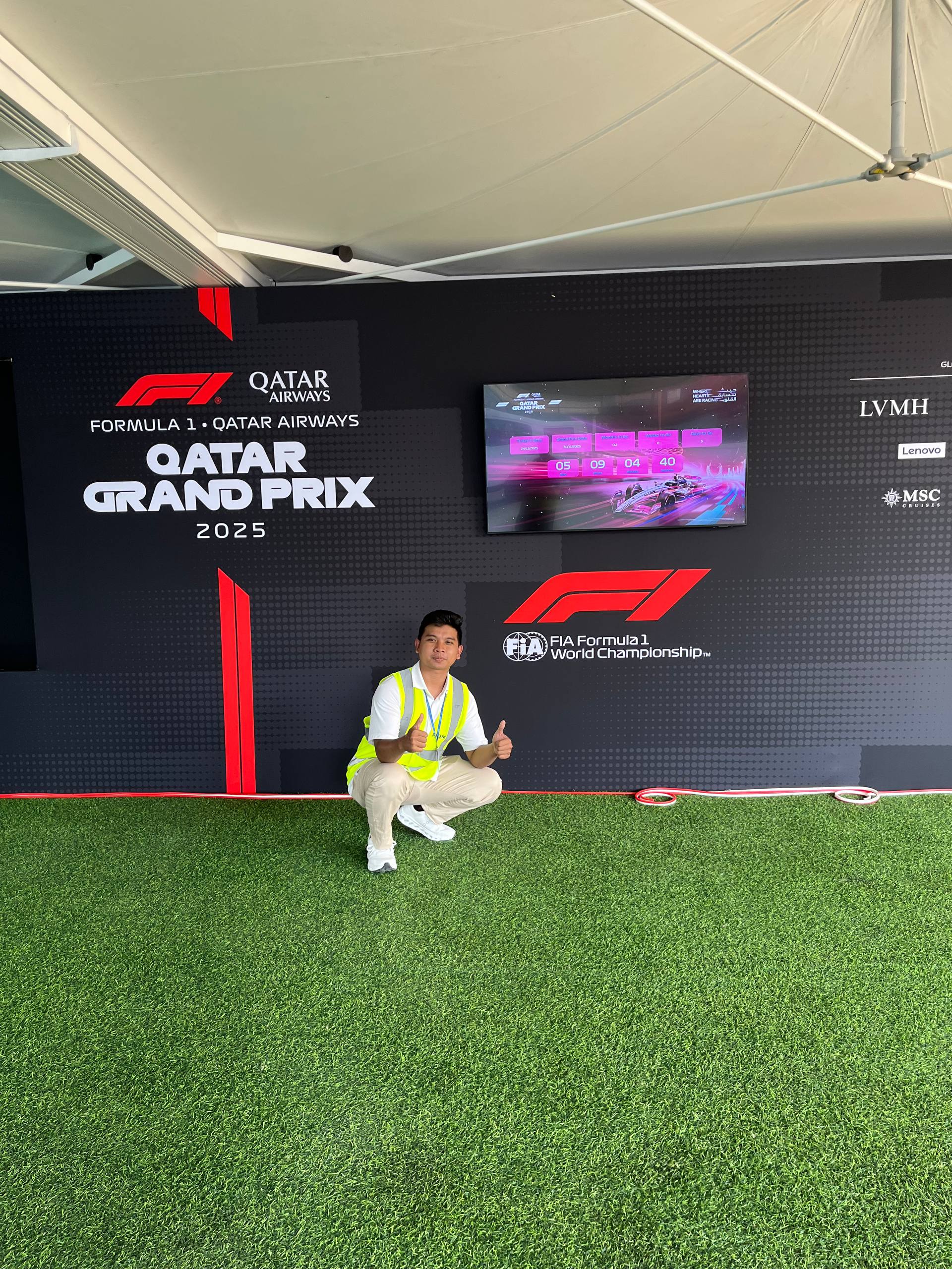 Muhammad Nur Hidayatullah Adzani at Qatar GP